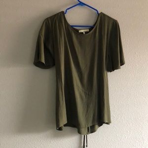 Olive Blouse with back Tie